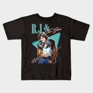 BJ & The Bear - 80s Vintage Style Design Kids T-Shirt